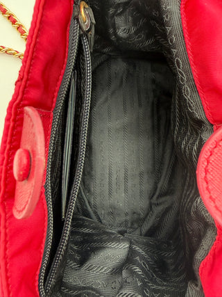Prada Tessuto Impuntu Quilted Chain Tote – Fuchsia Pink Nylon