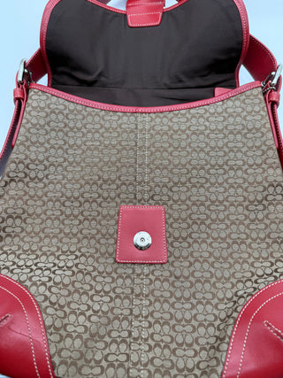 COACH Soho Canvas Signature Red Crossbody Vintage