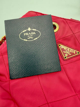 Prada Tessuto Impuntu Quilted Chain Tote – Fuchsia Pink Nylon