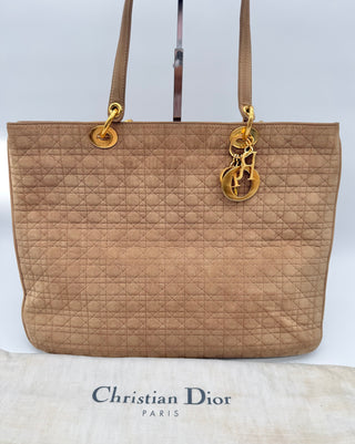 DIOR Lady Dior Cannage Tan Shoulder Bag