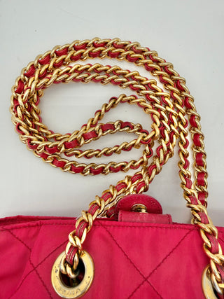 Prada Tessuto Impuntu Quilted Chain Tote – Fuchsia Pink Nylon