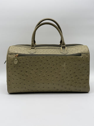 Genuine Ostrich Leather Travel Bag
