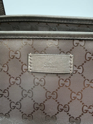 Gucci GG Imprime Tote Bag – Metallic Taupe