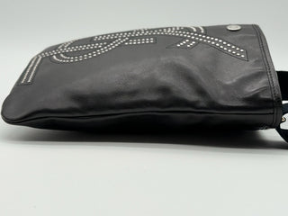 YSL STUDDED LEATHER MESSENGER BAG