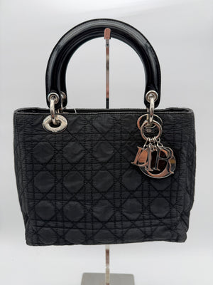 Christian Dior Lady Dior Nylon Small Handbag SHW