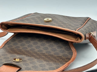 CELINE Vintage Macadam Brown Medium Crossbody