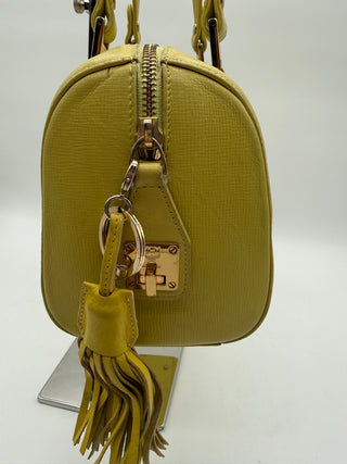 MCM Papillon Barrel Shoulder Bag – Yellow Leather