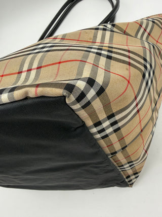 BURBERRY Blue Label Nova Check Nylon Large Tote