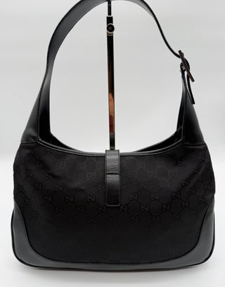 Gucci Jackie Black GG Canvas Bag