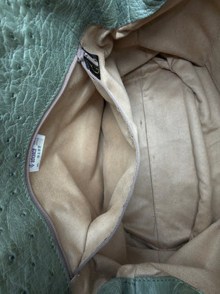 JRA Genuine Ostrich Leather Shoulder Bag