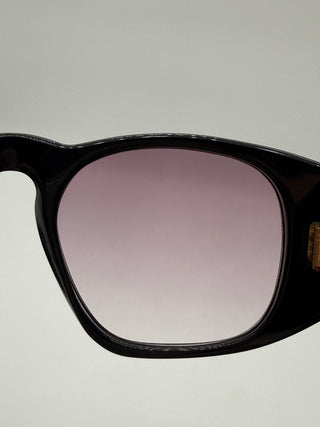 CHANEL Vintage Coco Quilted Medium Sunglasses with Case Black