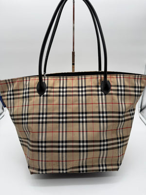 BURBERRY Blue Label Nova Check Nylon Large Tote