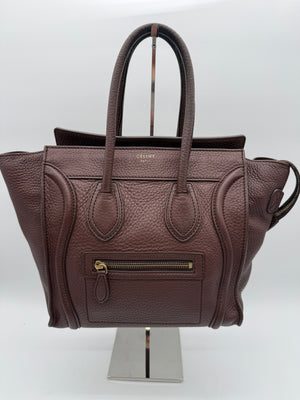 Celine Micro Luggage Brown Medium