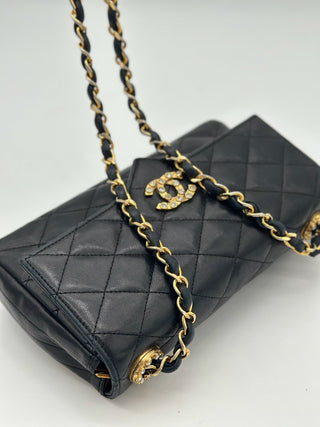 CHANEL Vintage Crystal Flap Bag Small