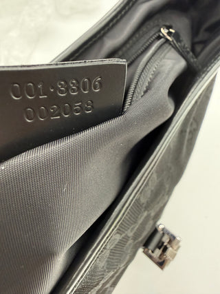 Gucci Jackie Black GG Canvas Bag