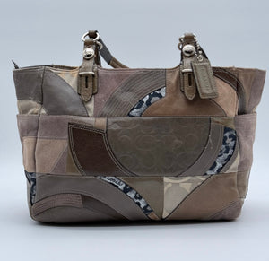 COACH Patchwork Brown Shoulder Bag