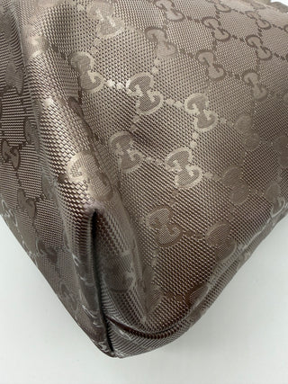 Gucci GG Imprime Tote Bag – Metallic Taupe
