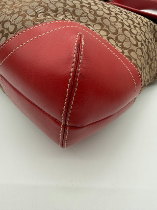 COACH Soho Canvas Signature Red Crossbody Vintage