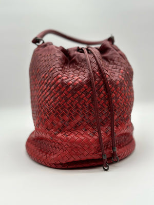 Bottega Veneta Two-Tone Intrecciato Large Bucket Bag