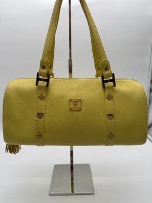 MCM Papillon Barrel Shoulder Bag – Yellow Leather
