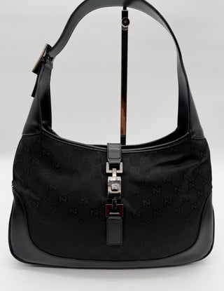 Gucci Jackie Black GG Canvas Bag