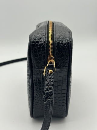 YSL Lou Crocodile-Embossed Leather Crossbody Camera Bag