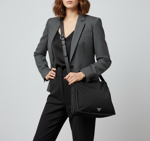 Prada Black Nylon Messenger Bag