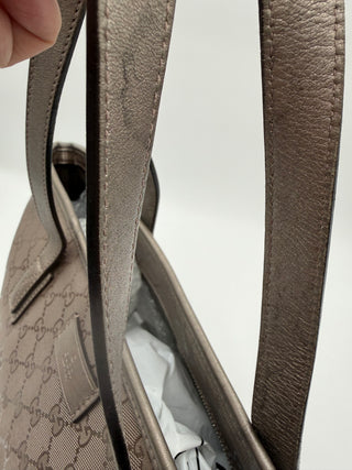 Gucci GG Imprime Tote Bag – Metallic Taupe