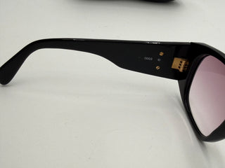 CHANEL Vintage Coco Quilted Medium Sunglasses with Case Black
