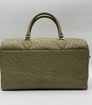 Genuine Ostrich Leather Travel Bag