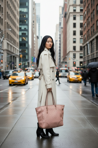 Gucci Microguccissima Bree Blush Pink Large Tote