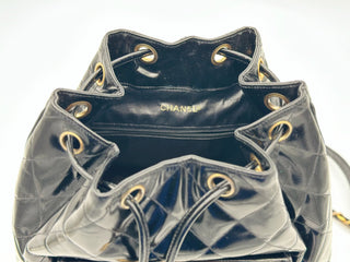 CHANEL Vintage Patent Leather Backpack 24K GHW