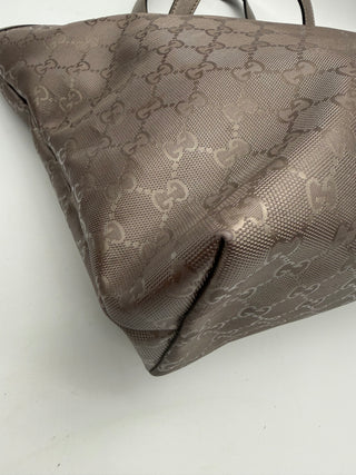 Gucci GG Imprime Tote Bag – Metallic Taupe