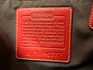 COACH Soho Canvas Signature Red Crossbody Vintage