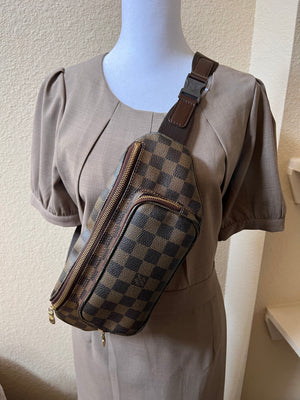 LOUIS VUITTON MELVILLE BELT/BODY BAG DAMIER EBENE
