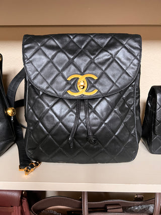 CHANEL Quilted Backpack 24K GHW Medium