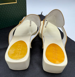 Gucci Vintage Y2K Horsebit Platform Thong Sandals