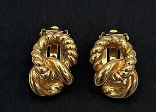 DIOR Rope Knot Vintage Earrings