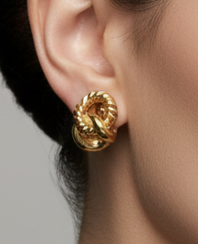 DIOR Rope Knot Vintage Earrings