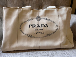 PRADA Canapa Cream Large