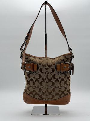 Coach Shoulder Bag Signature Brown