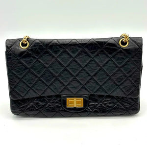 CHANEL Reissue 2.55 Double Flap Aged Calfskin 24K GHW Large